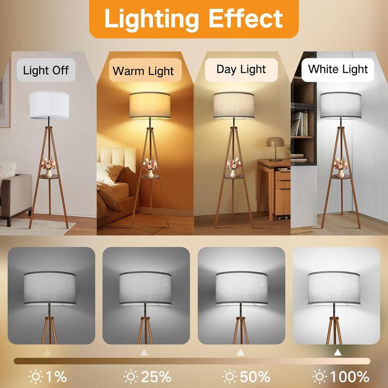 OUTON White Large Drum Lamp Shades for Floor Lamps, 17.5" Top x 17.5" Bottom x 10" High, Easy to Assemble, Replacement Linen Lampshades for Table Lamps & Bedside Lamps (1.65" Spider) - Image 4